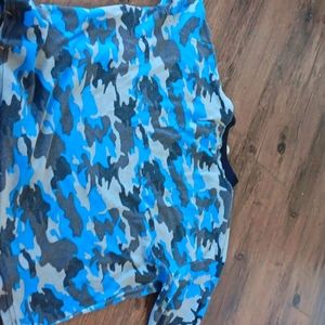BLUE AND GREY CAMO SWEATER